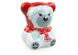 bear-shaped metal tin box